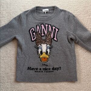 Ganni x Disney Gray Sweater with Graphic